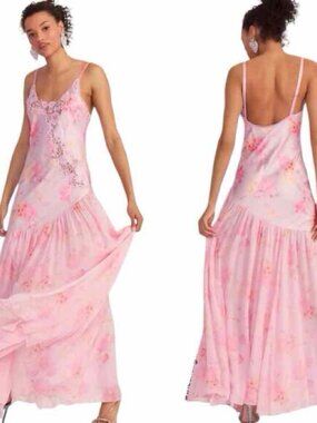 Love Shack Fancy Pink and Purple Size 00 Dress